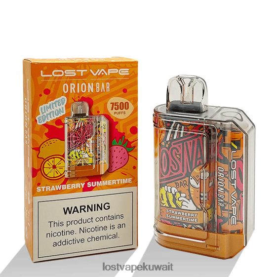 Lost Vape Flavors F2T0B898 | Lost Vape Orion شريط يمكن التخلص منه | 7500 نفخة | 18 مل | 50 ملغ الفراولة في الصيف